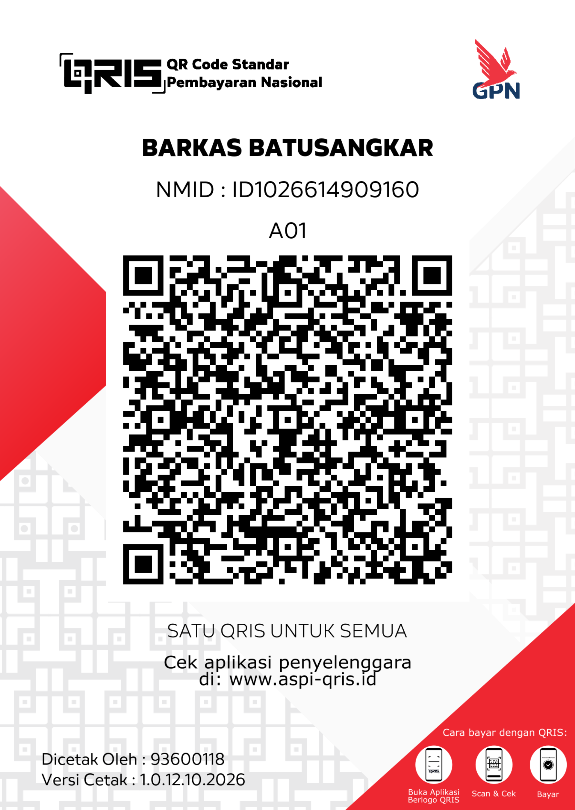 QRIS resmi BARKAS BATUSANGKAR